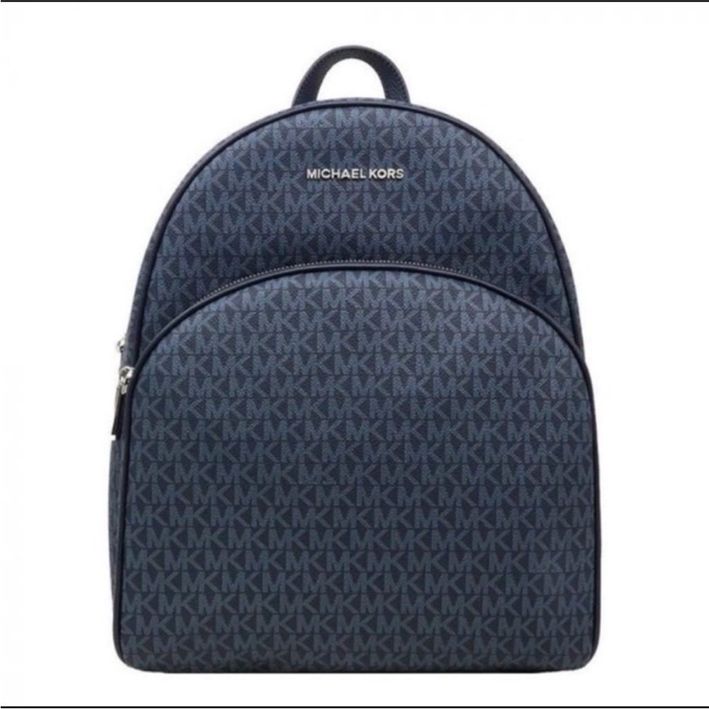 Michael Kors Abbey French Blue Ombre Medium Backpack Silvertone Hardware
